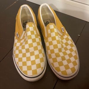 Yellow Checkered Vans